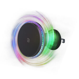 Colorful Flowing Light Car Phone Holder with Wireless Charging