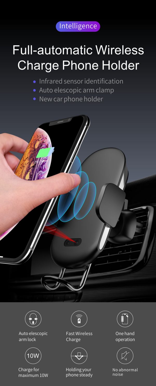 10W Fast Charging Car Mount Universal Air Vent Phone Holder Wireless Charger for iPhone Xs max Xr Xs X 8 8Plus for Samsung S9