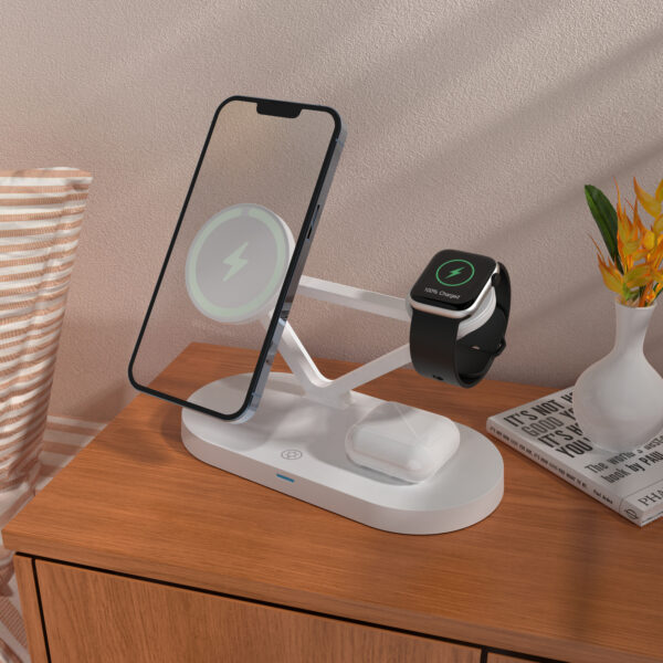 5 in 1 Magnetic Wireless Charger: Fast Charging Station