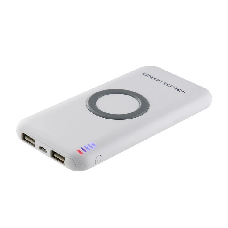 Hot Sells Power Bank Rechargeable High Quality 2 in 1 Qi Wireless Portable Phone Charger