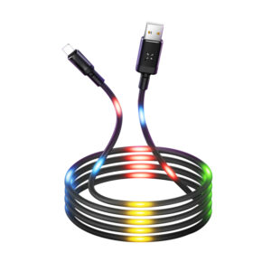 Colorful LED light Smart Voice Control Fast Charging Data USB Cable