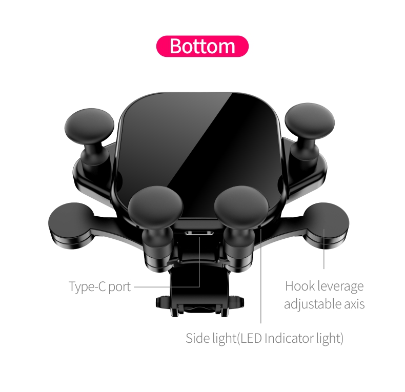 Automatic Locking Car Mount Phone Holder Wireless Charger
