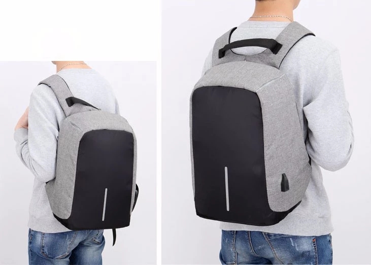 15.6" Laptop-Rucksack, Diebstahlsicherer Reiserucksack, Business-Schul-Büchertasche mit USB-Ladeanschluss für Herren & Frauen