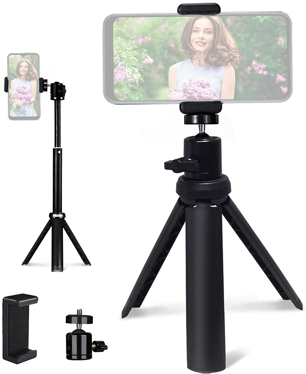 thumbnail interactive-video image 1 of LenTok Overhead Tripod Mount For Camera Webcam Ring Light, Flexible Over Head Arm For IPhone With Phone Holder And Ball Head, Table Stand Accessory For Phone Video Recording Live Stream 1 of 11