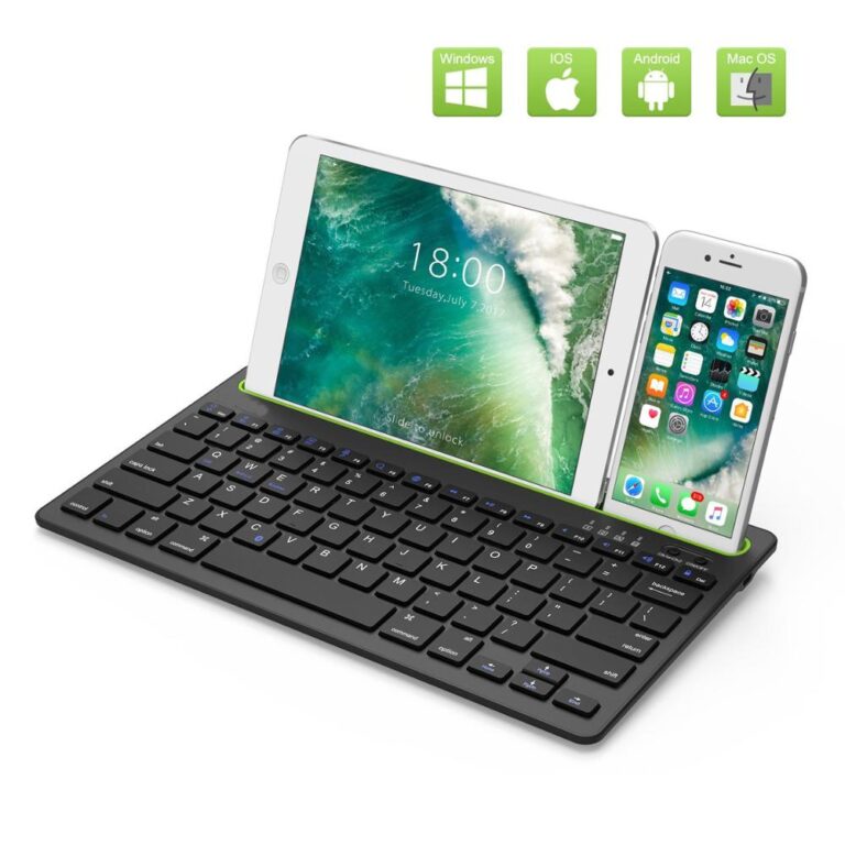 GCC ELECTRONIC Universal Bluetooth Keyboard with Phone Holder