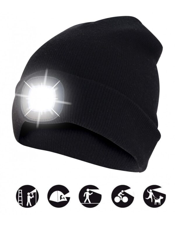Outdoor Portable LED headlamp knit hat