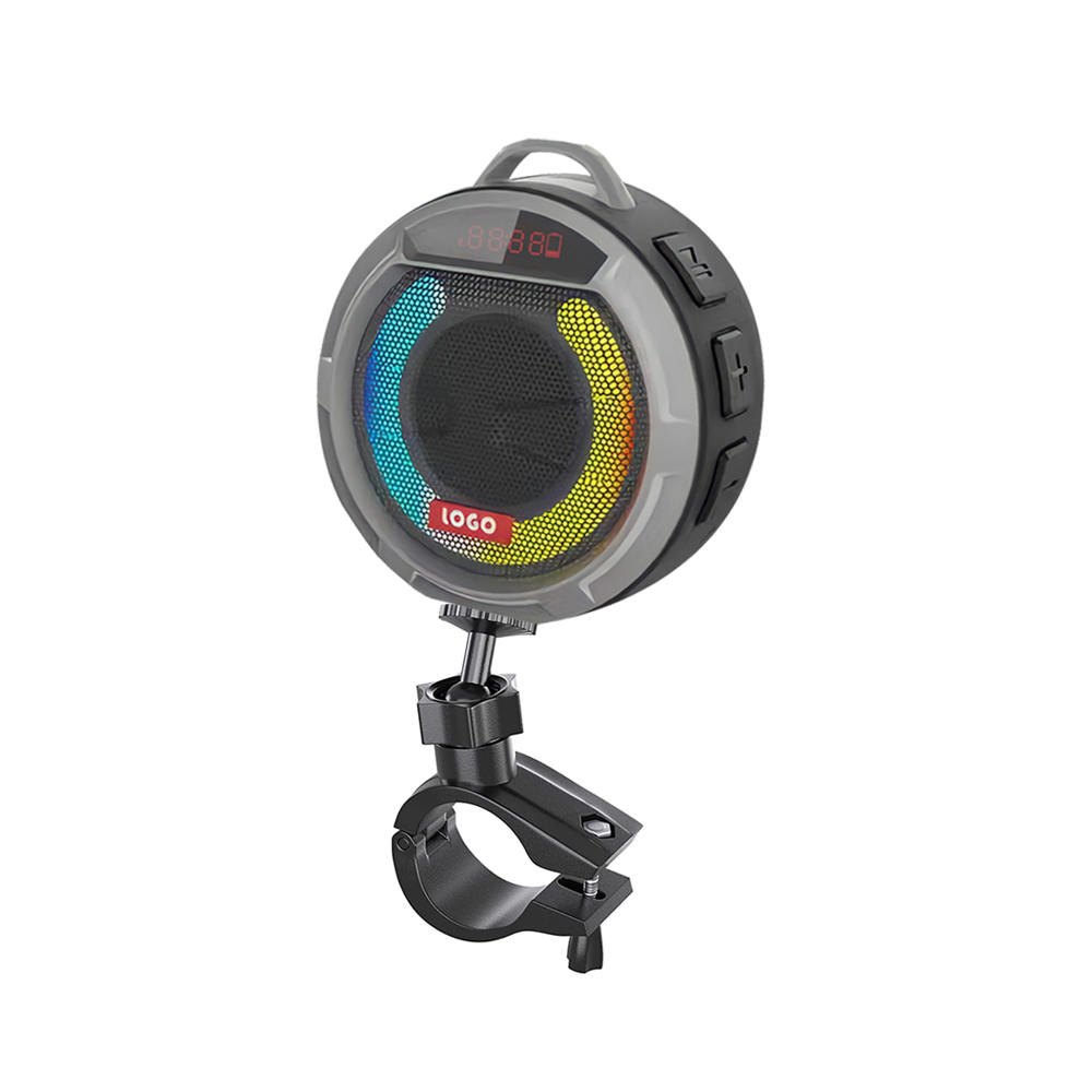 thumbnail interactive-video image 1 of Portable Bicycle Bluetooth Speaker With LED Flashlight & Power Bank Function 1 of 6