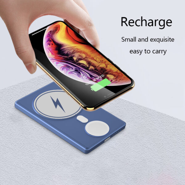 2022 New Portable 5000mAh mini 15W 3 in 1 Strong Magnetic charging MagSafe Powerbank for iphone 13 Apple Watch AirPods & support USB-C PD Fast Charging N66