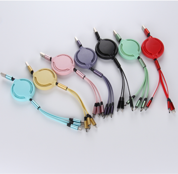 39 One for three macarons telescopic charging cable
