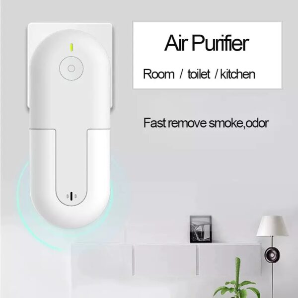 Mini Socket Anion Generator Pluggable Air Purifier with night lamp for Bathroom Kitchen bedroom Remove Smoke allergies pollens dust Smell Air Cleaner