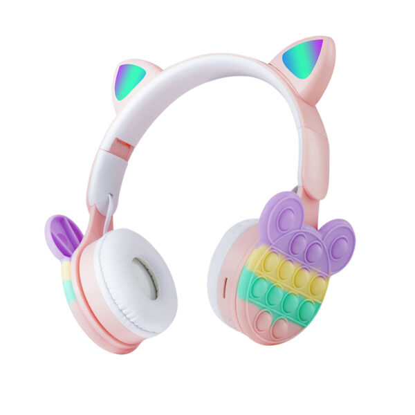 Mickey, COlourful, Decompress, Bubble, Foldable, Wireless, Headset, B30, big coil, Hifi sound, lighting, bluetooth, over ear, headphones