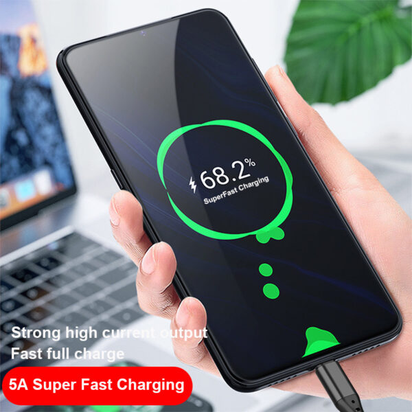Multiple 3 In 1 Braided Fishnet Cable C203 Fast Charging 5A Super 66W For iPhone Android Micro USB-C Port factory manufacturer strong high current output fast full charge 5A super fast charging