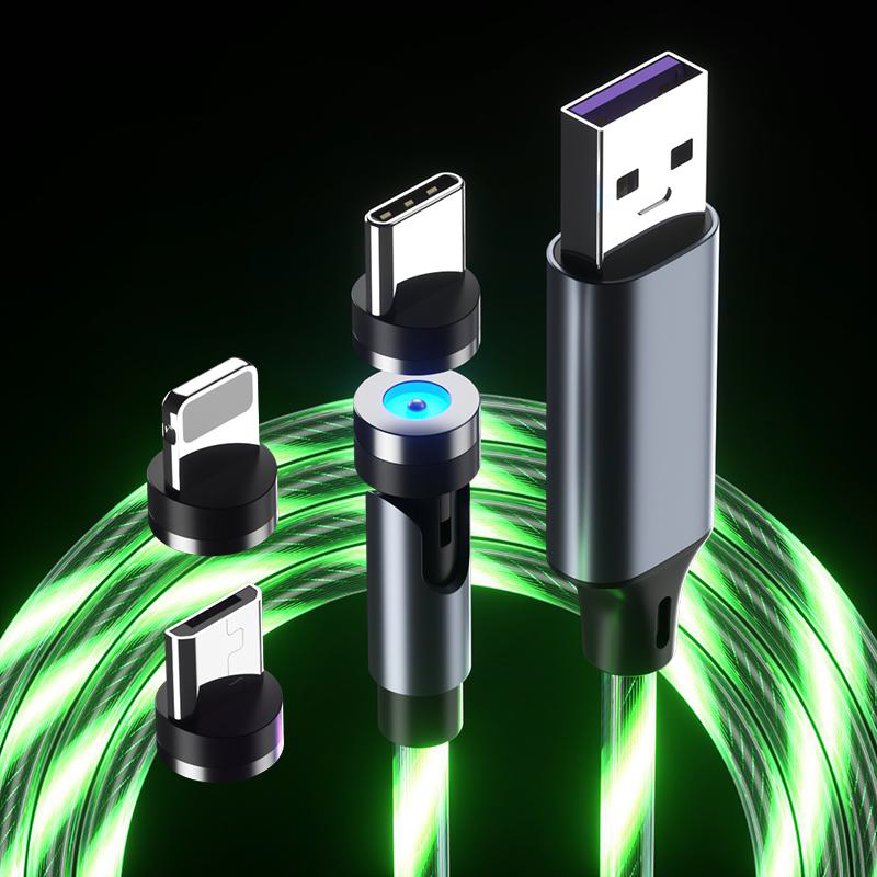 540° rotating magnetic charging cable