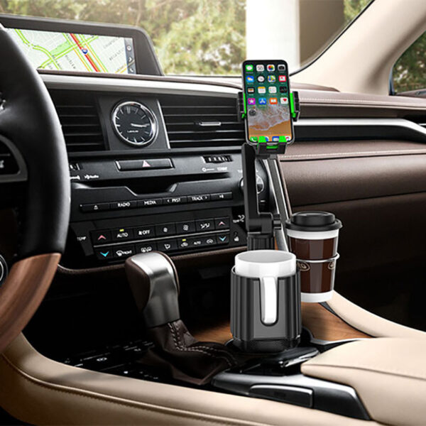Universal 3 in 1 Car Cup Holder Phone Mount Wholesale Navigation Beverage Mount Drink Holder Extender Organizer