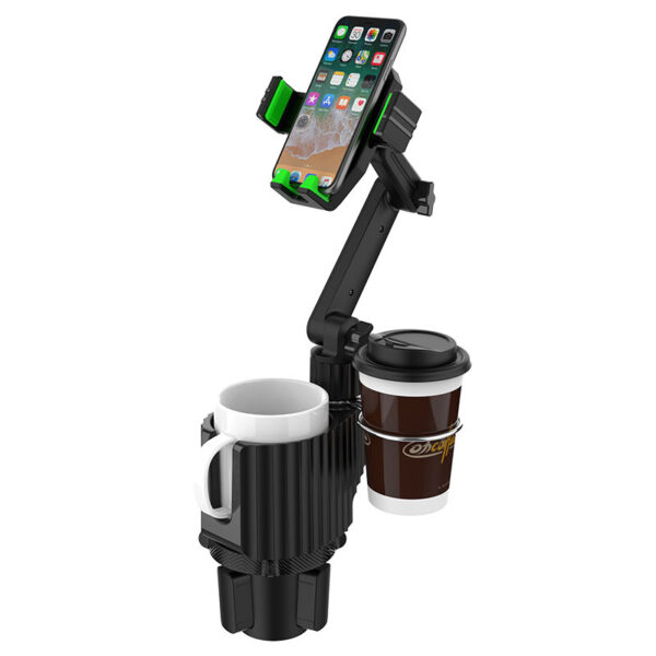 Universal 3 in 1 Car Cup Holder Phone Mount Wholesale Navigation Beverage Mount Drink Holder Extender Organizer