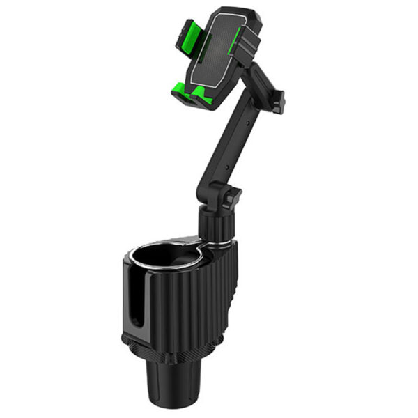 Universal 3 in 1 Car Cup Holder Phone Mount Wholesale Navigation Beverage Mount Drink Holder Extender Organizer-green