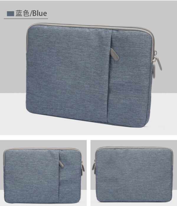 MacBook AirPro Bag Laptop Sleeve Polyester Vertical Case with Pocket Blue