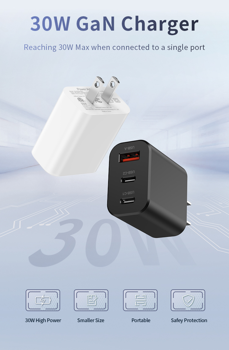 Detail-01 High-Speed Charging with GCC ELECTRONIC's OEM GaN 33W Charger