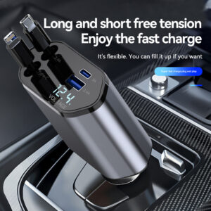 Выдвижное автомобильное зарядное устройство 4 в 1, улучшите зарядную установку вашего автомобиля