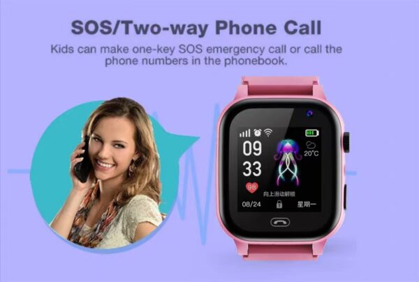 Smart Kids Watch Phone Call Fitness Tracker 2G SOS Emergency Call Built-in Camera X9 - billede 4