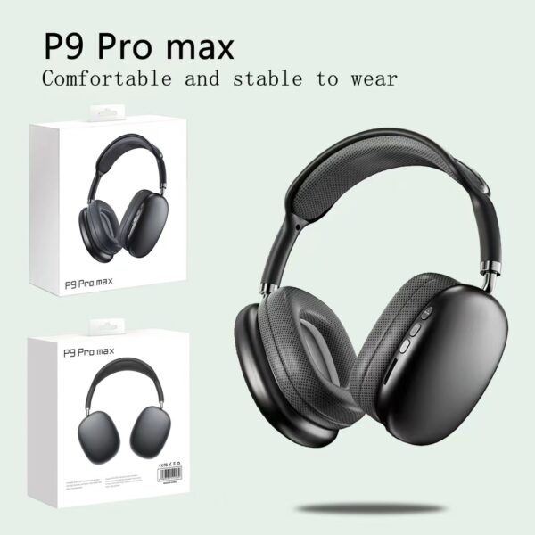 P9 Pro Max Wireless Headphones Bluetooth Headset with Mic Noise Cancelling Headsets Stereo Sound Travel Sport Game Wireless Headphone TF Insertable With Mic For All Phones