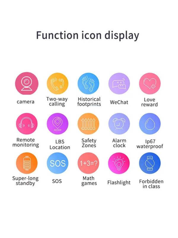 Smart Kids Watch Phone Call Fitness Tracker 2G SOS Emergency Call Built-in Camera X9 - billede 11
