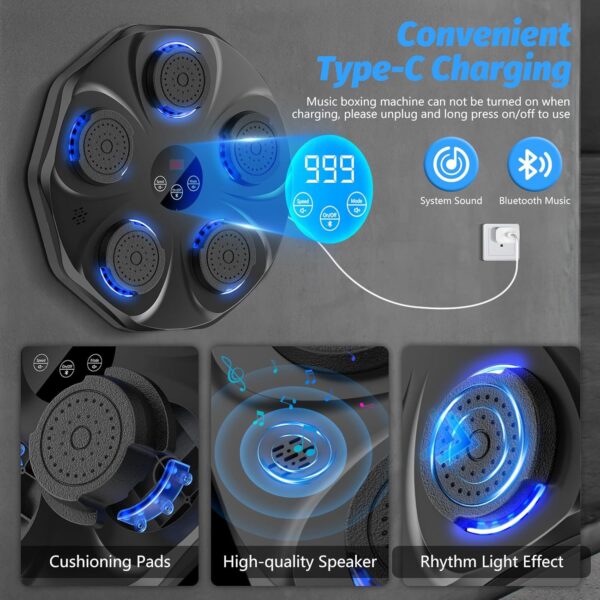 Boxing machine smart music electronic boxing target home fitness wall target children's boxing machine sports training device - Slika 5