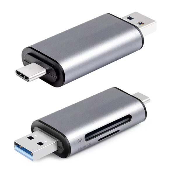 Super Speed 2 in 1 USB 3.0 Type C TF and SD OTG Adapter Card Reader for Macbook Smart Mobile and Notebook PC - Slika 4