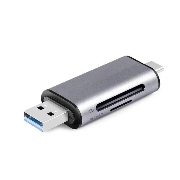 Super Speed 2 in 1 USB 3.0 Type C TF and SD OTG Adapter Card Reader for Macbook Smart Mobile and Notebook PC - Slika 3