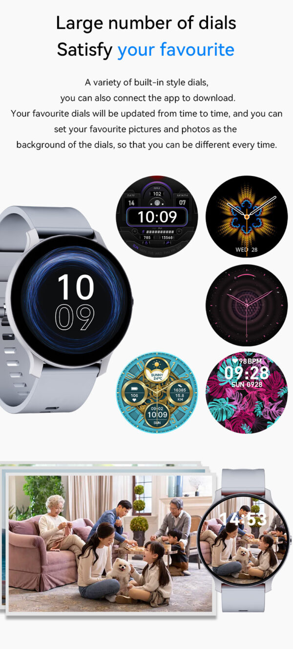 IP68 Waterproof Sports Swimming Smart Watch with Heart Rate Blood Pressure Blood Oxygen - ਚਿੱਤਰ 4