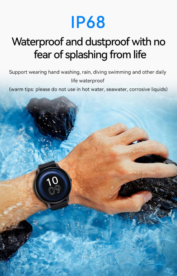 IP68 Waterproof Sports Swimming Smart Watch with Heart Rate Blood Pressure Blood Oxygen - ਚਿੱਤਰ 3