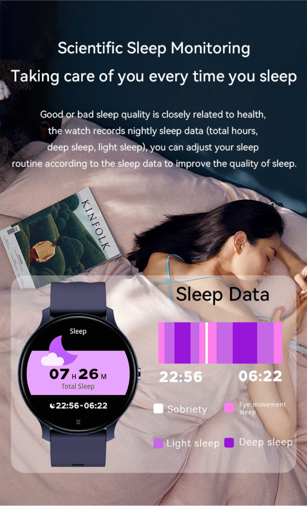 IP68 Waterproof Sports Swimming Smart Watch with Heart Rate Blood Pressure Blood Oxygen - ਚਿੱਤਰ 7